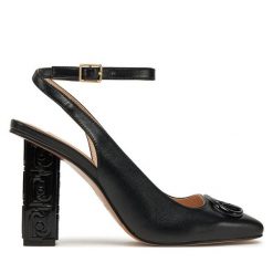 Sandały Liu Jo. Czarne sandały damskie Liu Jo, bez wzorów, bez obcasa, na szpilce. Za 769.99 zł.
