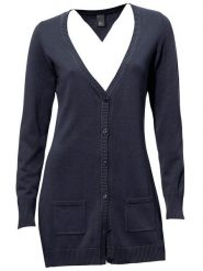 Heine Kardigan w kolorze granatowym rozmiar: 42. Niebieskie kardigany damskie Heine, bez wzorów, z bawełny. Za 56.99 zł.