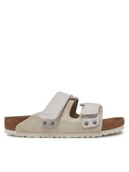 Birkenstock Klapki Uji 1024822 Beżowy. Brązowe klapki damskie Birkenstock, bez wzorów, ze skóry, bez obcasa. Za 459.99 zł.
