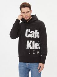 Calvin Klein Jeans Bluza J30J324108 Czarny Regular Fit. Czarne bluzy bez kaptura męskie Calvin Klein Jeans, m, z bawełny. Za 449.99 zł.