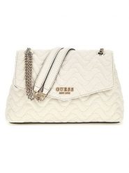 Guess Torebka w kolorze białym - 28 x 17 x 9 cm rozmiar: onesize. Białe torebki klasyczne damskie Guess, z aplikacjami, z materiału, bez dodatków. Za 404.99 zł.