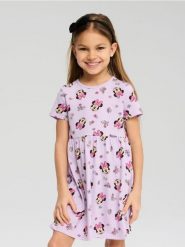 Sukienka Myszka Minnie - fioletowy. Fioletowe sukienki dziewczęce Sinsay, bez wzorów, bez ramiączek, krótkie. Za 17.99 zł.