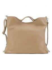 ORE10 Skórzana torebka "Molin" w kolorze beżowym - 39 x 33 x 13 cm rozmiar: onesize. Brązowe torebki klasyczne damskie ORE10, bez wzorów, z materiału, bez dodatków. Za 347.99 zł.