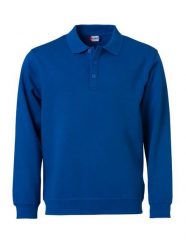 Clique Basic Polo Sweater – trwały sweter polo. Niebieskie swetry męskie CLIQUE, m, bez wzorów, z bawełny, bez kołnierzyka. Za 159.81 zł.