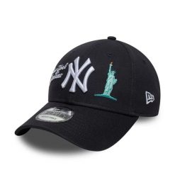 Czapka baseballowa New York Yankees New Era 9Forty City Icon. Niebieskie czapki męskie New Era, bez wzorów. Za 216.50 zł.