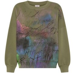 Bluza Deha Graphic Comfy Sweatshirt Damskie. Zielone bluzy bez kaptura damskie Deha, l, z bawełny. Za 452.99 zł.