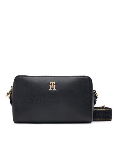 Tommy Hilfiger Torebka Th Joy Camera Bag AW0AW19060 Czarny. Czarne listonoszki damskie Tommy Hilfiger, bez wzorów, ze skóry, bez dodatków. Za 409.99 zł.