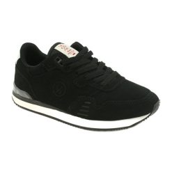 Buty sportowe damskie Cross Jeans czarne II2R4028C. Czarne buty sportowe na co dzień damskie bez wzorów, z jeansu. Za 104.10 zł.