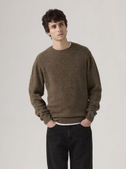 Levi's Sweter w kolorze jasnobrązowym rozmiar: M. Brązowe swetry męskie Levi's, m, bez wzorów, z wełny, bez kołnierzyka. Za 135.49 zł.