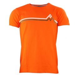 T-shirt Peak Mountain Casa. Brązowe t-shirty męskie Peak Mountain, xl, bez wzorów, z bawełny, bez kołnierzyka. Za 90.50 zł.