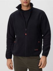 Polarowa bluza ze stójką - czarny. Czarne bluzy bez kaptura męskie Reserved, l, z dzianiny. Za 139.99 zł.