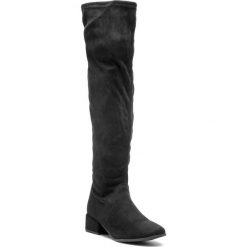 Muszkieterki TAMARIS - 1-25528-21 Black Uni 007. Czarne kozaki damskie Tamaris, z materiału, przed kolano, bez obcasa, na obcasie. W wyprzedaży za 189.00 zł.