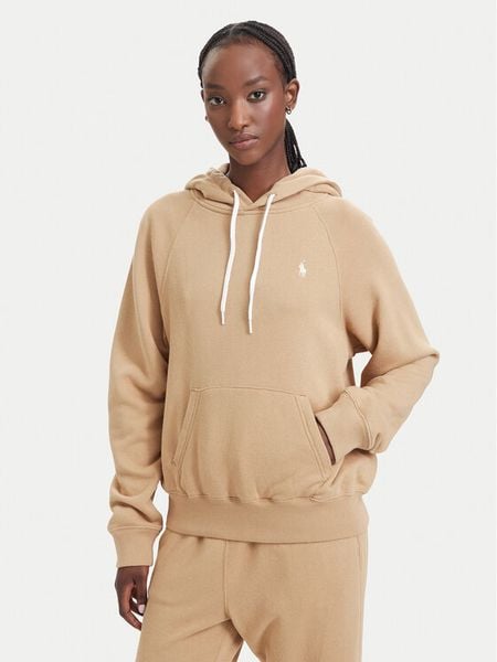 Polo Ralph Lauren Bluza 211971691504 Beżowy ciemny Regular Fit. Brązowe bluzy bez kaptura damskie Polo Ralph Lauren, xxl, z bawełny. Za 696.99 zł.