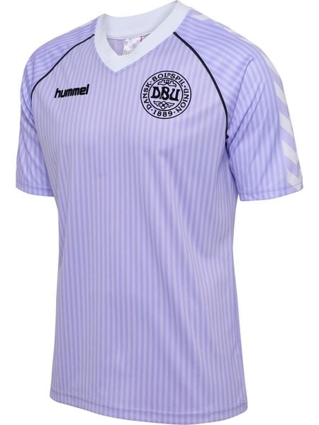 Koszulka bramkarza Danii 86. Fioletowe bluzki sportowe damskie HUMMEL, l, bez wzorów, z materiału, bez ramiączek. Za 282.70 zł.