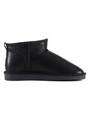 ISLAND BOOT Botki zimowe "Miley" w kolorze czarnym rozmiar: 36. Czarne botki damskie Island Boot, na zimę, z materiału, bez obcasa, bez zapięcia. Za 118.56 zł.