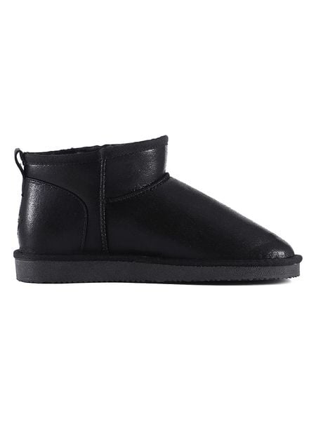 ISLAND BOOT Botki zimowe "Miley" w kolorze czarnym rozmiar: 36. Czarne botki damskie Island Boot, na zimę, z materiału, bez obcasa, bez zapięcia. Za 118.56 zł.