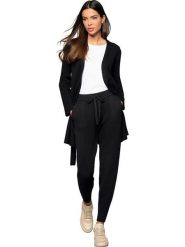 Heine Spodnie dresowe w kolorze czarnym rozmiar: 42. Czarne spodnie dresowe damskie Heine, bez wzorów, z dresówki. Za 65.38 zł.