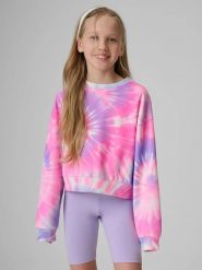Bluza dresowa loose bez kaptura dziewczęca 4F 4FJRSS26TSWSF2935. Czerwone bluzy bez kaptura damskie 4f, z bawełny. Za 91.99 zł.