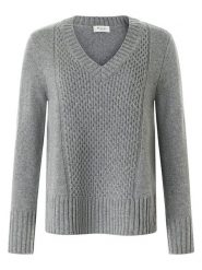 Maerz Muenchen Wełniany sweter w kolorze szarym rozmiar: 46. Szare swetry klasyczne damskie Maerz Muenchen, z wełny, bez kołnierzyka. Za 233.95 zł.