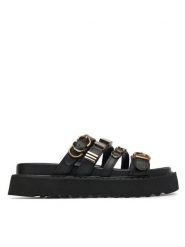 PINKO Klapki Kate 02 SD0291 P001 Czarny. Czarne klapki damskie Pinko, bez wzorów, ze skóry, bez obcasa. Za 1,215.00 zł.