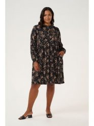 KAFFE curve Sukienka w kolorze czarno-karmelowym rozmiar: 52. Czarne sukienki damskie KAFFE curve, bez wzorów, z wiskozy, bez kołnierzyka, bez ramiączek, midi. Za 104.99 zł.