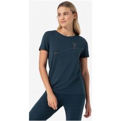 Koszulka z krótkim rękawkiem damska SUPER.NATURAL Bergglück Losee Tee. Niebieskie t-shirty damskie Super.natural, l, bez wzorów, bez kołnierzyka. Za 199.99 zł.
