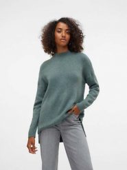 Vero Moda Sweter "Plaza" w kolorze turkusowym rozmiar: XS. Niebieskie golfy damskie Vero Moda, xs, bez wzorów, z wełny, bez ramiączek. Za 52.67 zł.