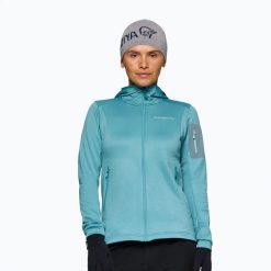 Bluza trekkingowa damska NORRONA Falketind Warm2 Stretch Hood. Niebieskie bluzy z kapturem damskie NORRONA, l, z elastanu. Za 585.99 zł.
