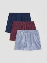 3 pack bokserek Loose - niebieski. Niebieskie bokserki męskie Reserved, bez wzorów, z bawełny. Za 79.99 zł.