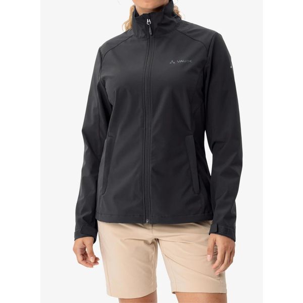 Kurtka softshell damska Vaude Hurricane Jacket IV. Czarne kurtki damskie Vaude, bez wzorów, z softshellu, bez kaptura. Za 471.30 zł.