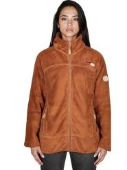 ANAPURNA Kurtka polarowa "Uternel" w kolorze jasnobrązowym rozmiar: XXL. Brązowe kurtki damskie ANAPURNA, xxl, bez wzorów, z polaru, bez kaptura. Za 73.99 zł.