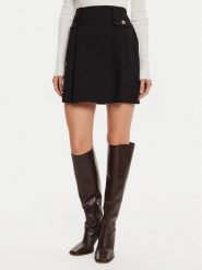 Morgan Spódnica trapezowa 242-JIWI.F Czarny Regular Fit. Czarne spódniczki damskie Morgan, bez wzorów, z syntetyku, trapezowe. Za 269.99 zł.