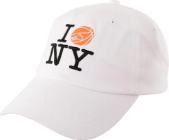 Czapka I LOVE NY z bawełnianej tkaniny skośnej, one size, biały. Białe czapki męskie K1X, bez wzorów, z bawełny, casualowe. Za 171.99 zł.