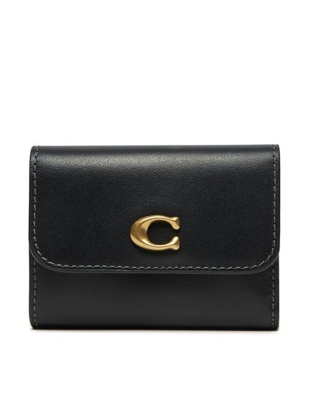 Coach Portfel CZ111 Czarny. Czarne portfele damskie Coach, bez wzorów, ze skóry. Za 599.99 zł.