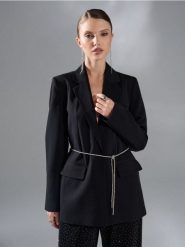 Marynarka basic - czarny. Czarne marynarki i żakiety damskie Sinsay, l, bez wzorów. Za 79.99 zł.