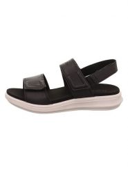 Legero Skórzane sandały "Ella" w kolorze czarnym rozmiar: 38. Czarne sandały damskie Legero, bez wzorów, bez obcasa. Za 173.99 zł.