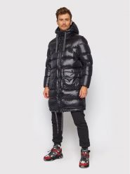 Trussardi Płaszcz zimowy 52S00628 Czarny Regular Fit. Czarne kurtki męskie TRUSSARDI, na zimę, m, bez wzorów, z syntetyku. Za 1,289.00 zł.