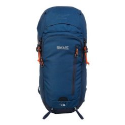 Plecak Highton V2 45L. Niebieskie plecaki damskie Regatta, bez wzorów, z materiału. Za 435.99 zł.
