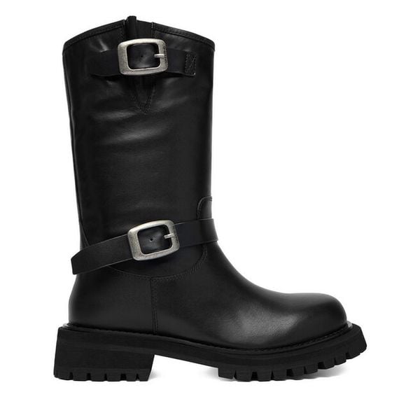 Botki G-Star Raw. Czarne botki damskie G-Star Raw, retro, bez obcasa, na płaskiej podeszwie, bez zapięcia. Za 349.99 zł.