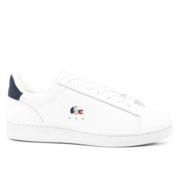 Buty męskie trampki sportowe Lacoste CARNABY SET. Białe buty wizytowe męskie Lacoste, bez wzorów, z gumy, bez zapięcia. Za 358.00 zł.