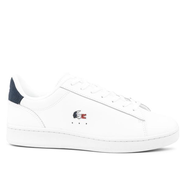 Buty męskie trampki sportowe Lacoste CARNABY SET. Białe buty wizytowe męskie Lacoste, z gumy, bez zapięcia. Za 358.00 zł.