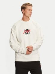 Hugo Bluza Dlongny 50521081 Écru Relaxed Fit. Bluzy bez kaptura męskie Hugo, m, z bawełny. Za 599.99 zł.