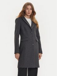 Morgan Płaszcz wełniany 242-GLAM Szary Regular Fit. Szare płaszcze damskie Morgan, na zimę, bez wzorów, z syntetyku. Za 519.99 zł.