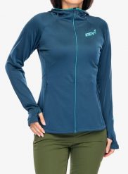 Bluza polarowa damska Inov-8 VentureLite Mid Hoodie FZ. Niebieskie bluzy z kapturem damskie Inov-8, na jesień, xs, z materiału. Za 490.65 zł.