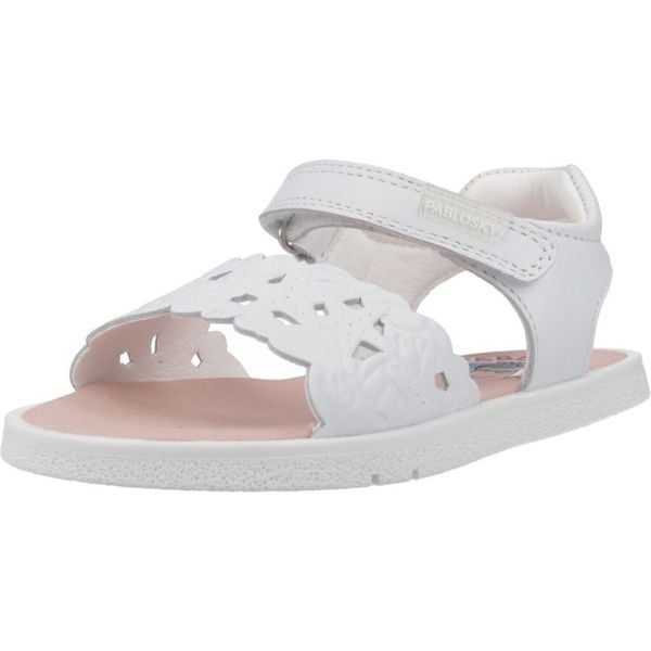 Sandały PABLOSKY 072800P Biały. Białe obuwie trekkingowe damskie Pablosky, ze skóry, bez zapięcia. Za 217.99 zł.