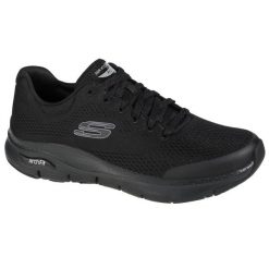 Buty sportowe męskie Skechers Arch Fit. Czarne buty sportowe na co dzień męskie Skechers, z materiału, bez zapięcia, trekkingowe. Za 490.00 zł.