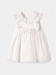 Abel & Lula Sukienka elegancka 5002 Écru Regular Fit. Sukienki dziewczęce Abel & Lula, bez wzorów, z syntetyku, eleganckie, bez ramiączek. Za 179.99 zł.