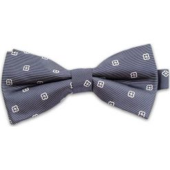 Szara Mucha Delikatnie Prążkowana - Vernon, Męska. Szare krawaty i muchy męskie Vernon, bez wzorów, prążkowane, eleganckie. Za 29.00 zł.