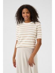 Kaffe Sweter w kolorze kremowo-beżowym rozmiar: XXL. Brązowe swetry klasyczne damskie Kaffe, xxl, bez kołnierzyka. Za 60.99 zł.