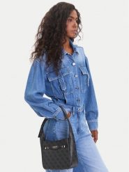 Guess Torebka Katya HWSG96 52010 Szary. Szare torebki klasyczne damskie Guess, z aplikacjami, ze skóry, bez dodatków. Za 339.99 zł.